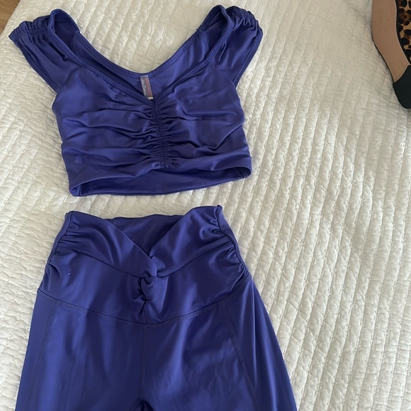 Free People Pants - Free People Movement Purple Workout Set